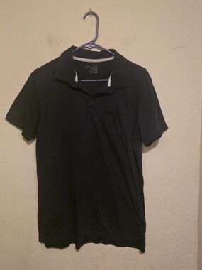 Blue Crown Men's Blue  Polo Shirt - Classic Short Sleeve Size Medium